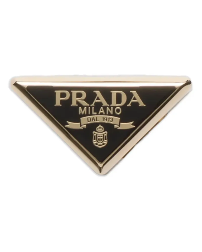 Prada Schal mit Logo-Clip - Gold Gold