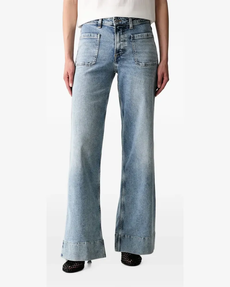 Marc O'Polo Jeans mit weitem Bein - Blau Blau