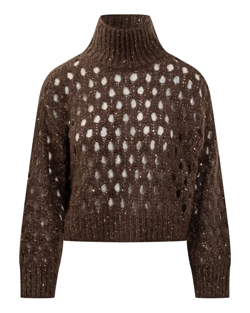 Brunello Cucinelli Pullover mit Pailletten - Braun Braun