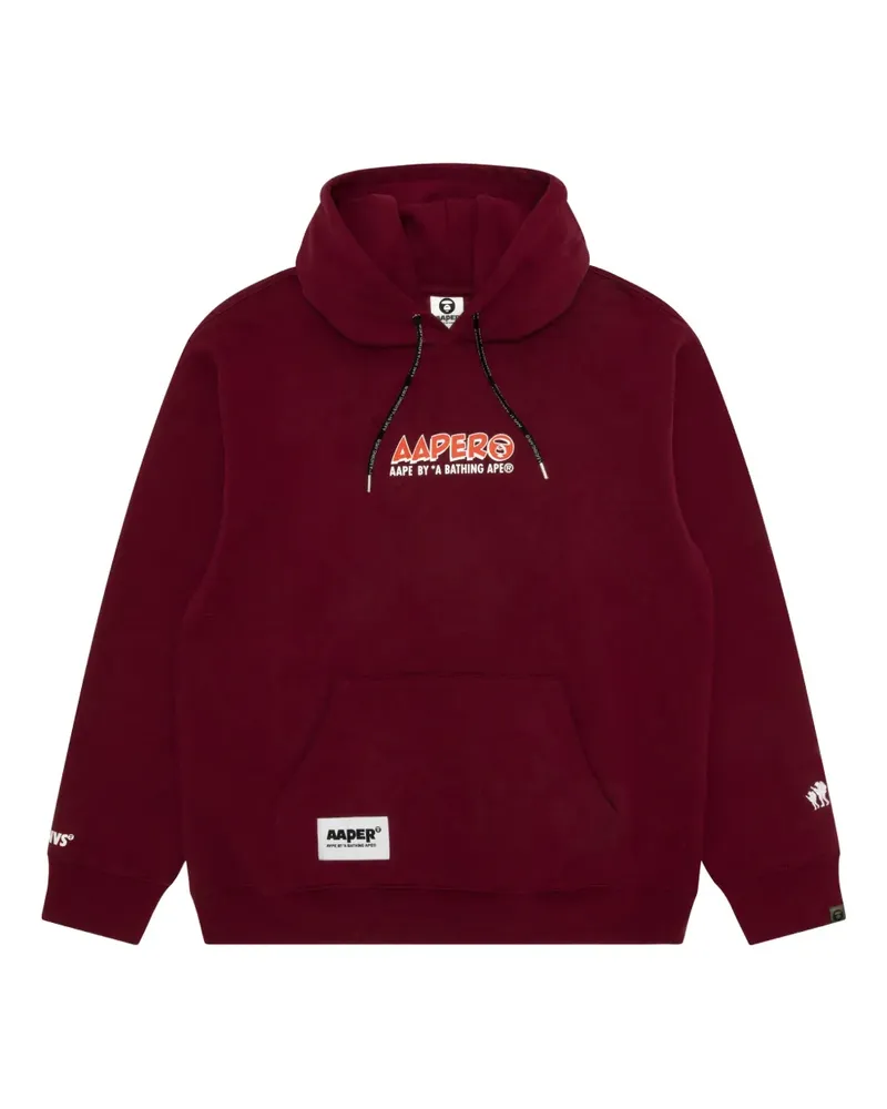BAPE cartoon-graphic hoodie - Rot Rot