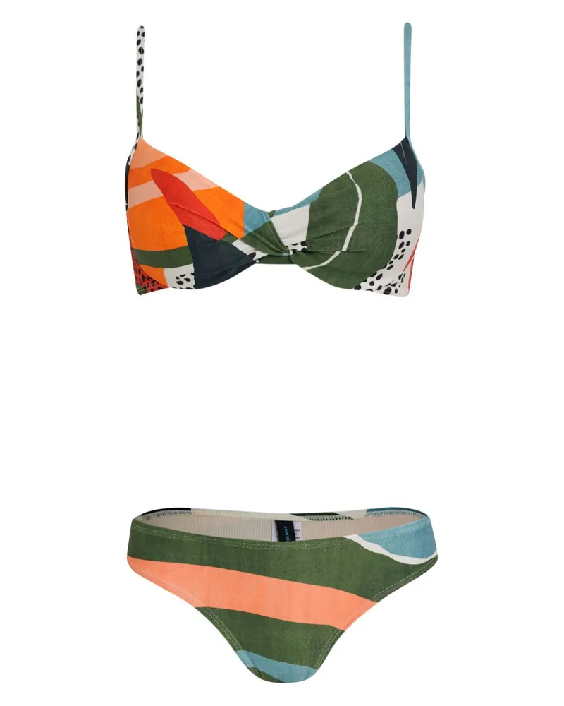 Lygia & Nanny Cassis Waikiki Bikini mit abstraktem Print - Orange Orange