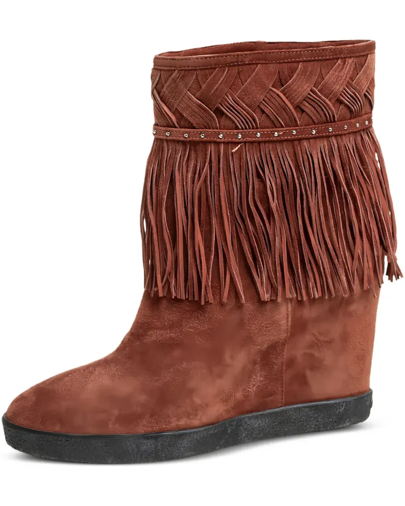 Le Silla Gewebte Stiefel mit Fransen - Braun Braun