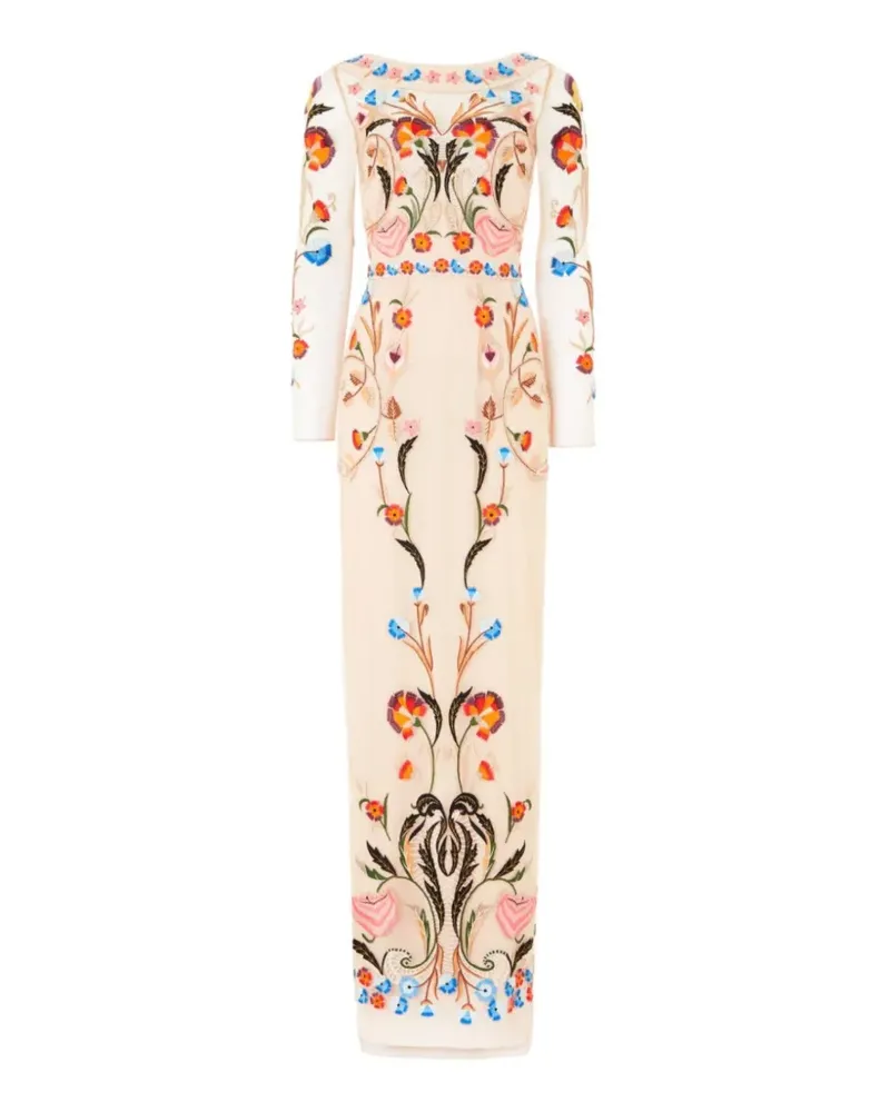 Temperley London Toledo Kleid mit Blumenstickerei - Nude Nude