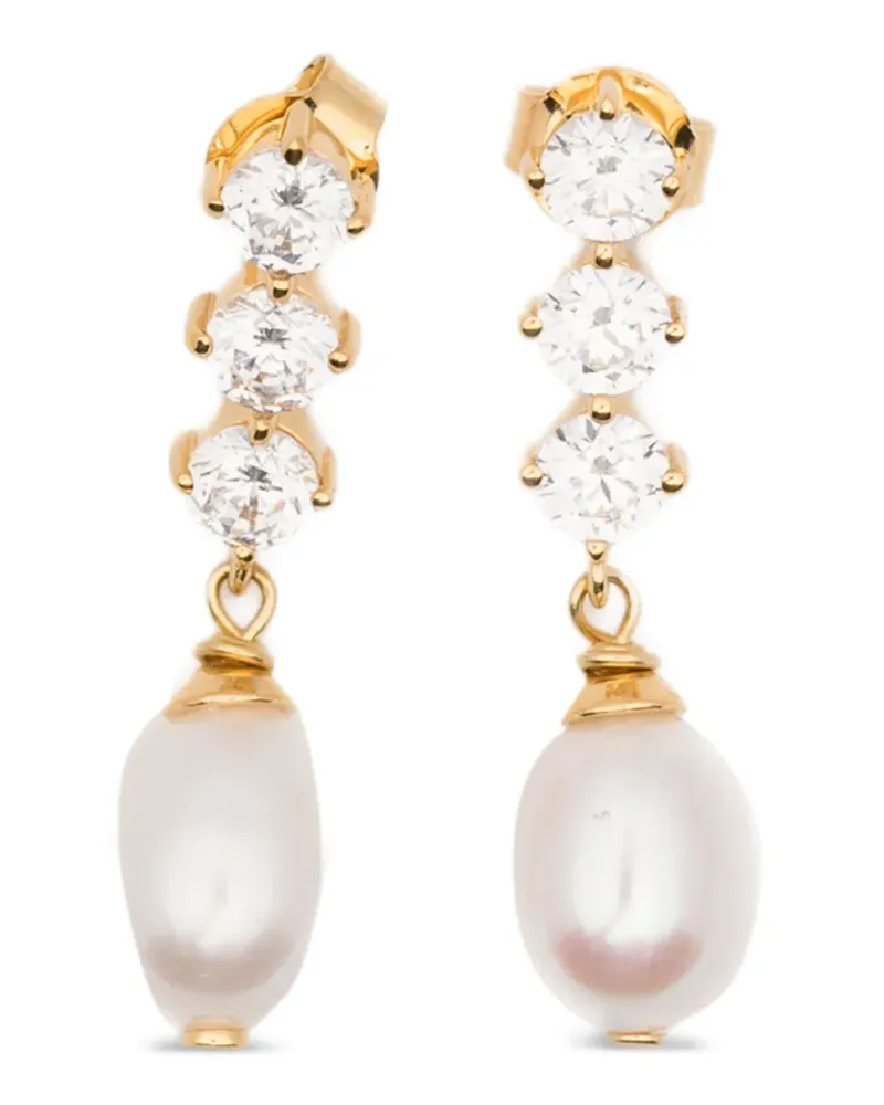Completedworks pearl embellished drop earrings - Gold Gold