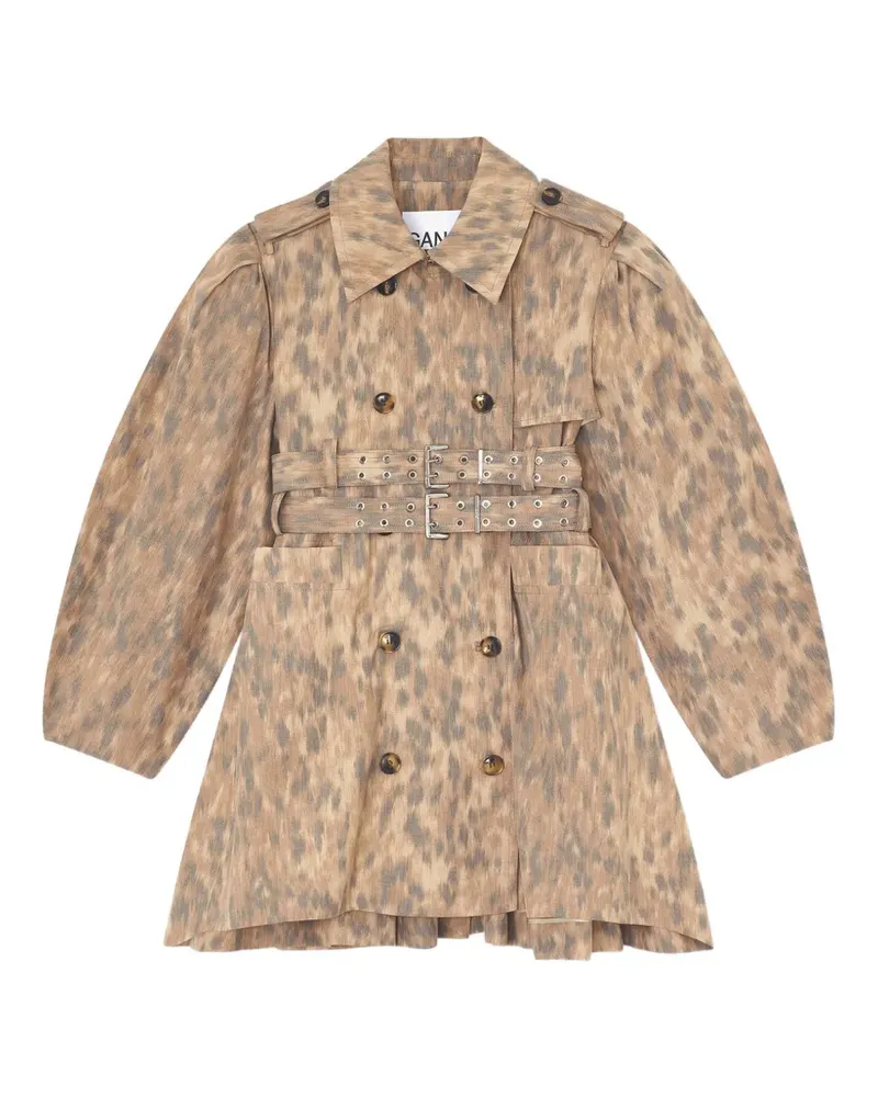 Ganni Cabanjacke mit Leopardenprint - Nude Nude