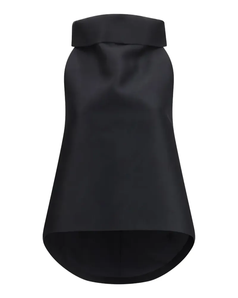 Balenciaga Oberteil mit Schleifendetail und asymmetrischem Saum - Schwarz Schwarz
