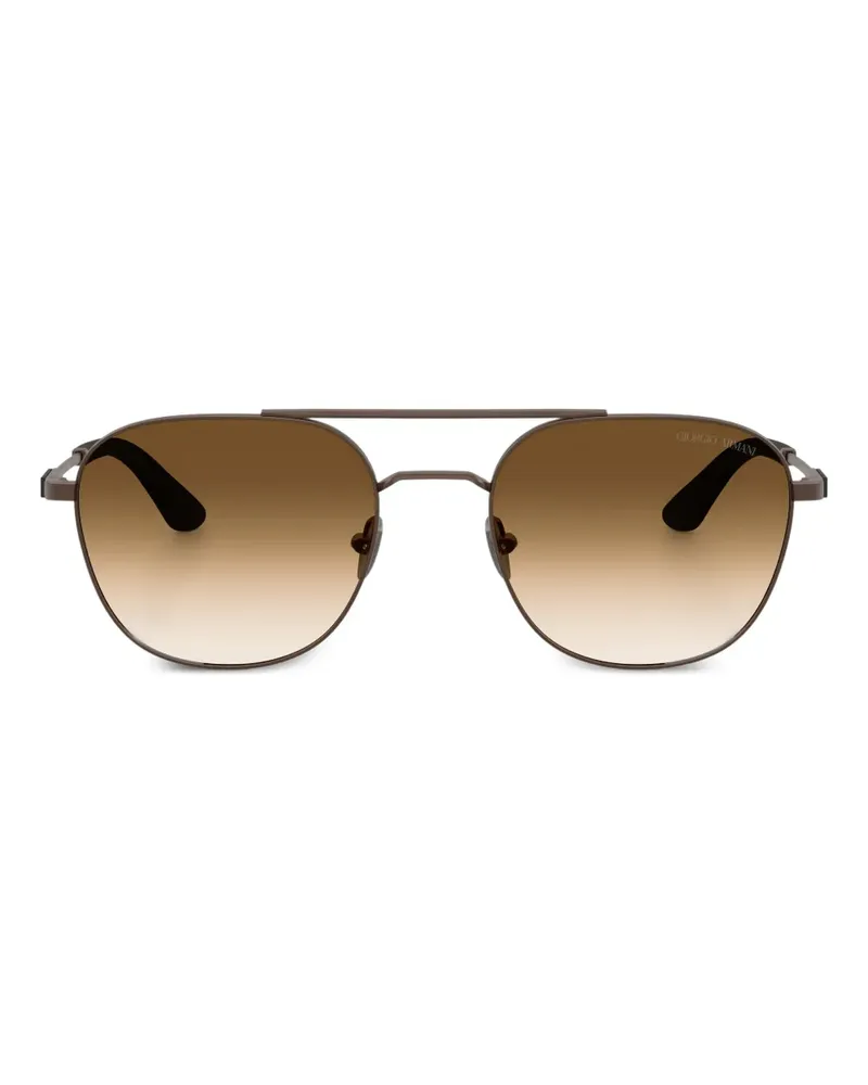 Giorgio Armani Sonnenbrille mit Doppelsteg - Metallic Metallic