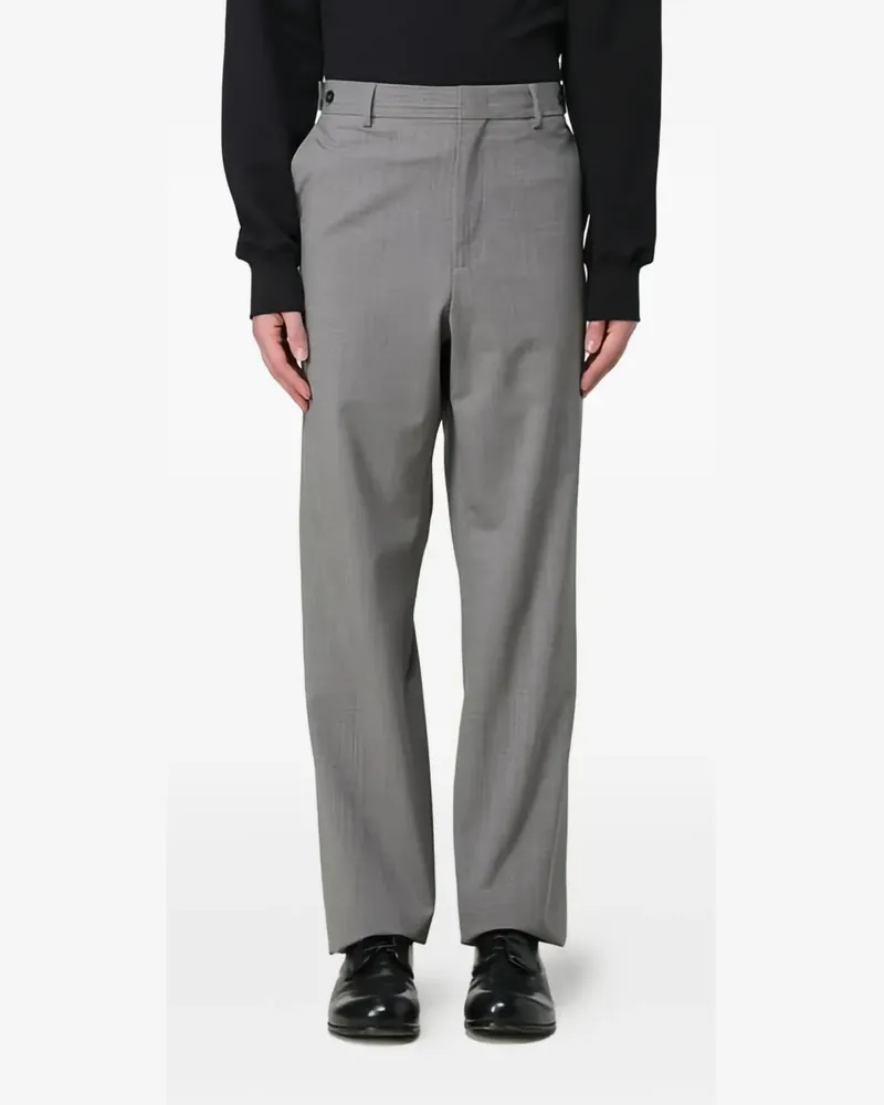 MSGM logo-patch trousers - Grau Grau
