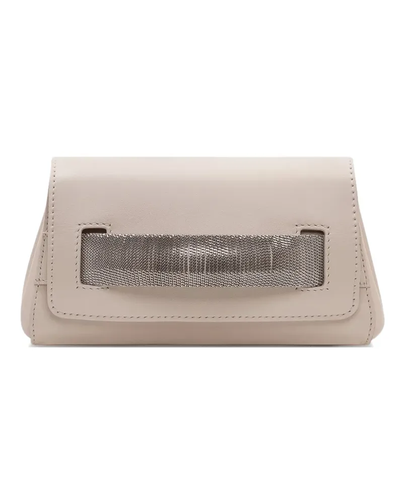 Orciani chain clutch bag - Nude Nude