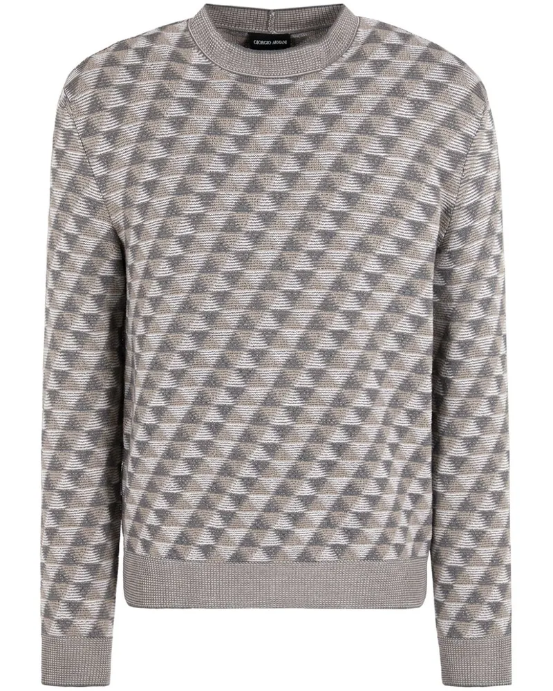 Giorgio Armani Pullover mit geometrischem Jacquard - Grau Grau
