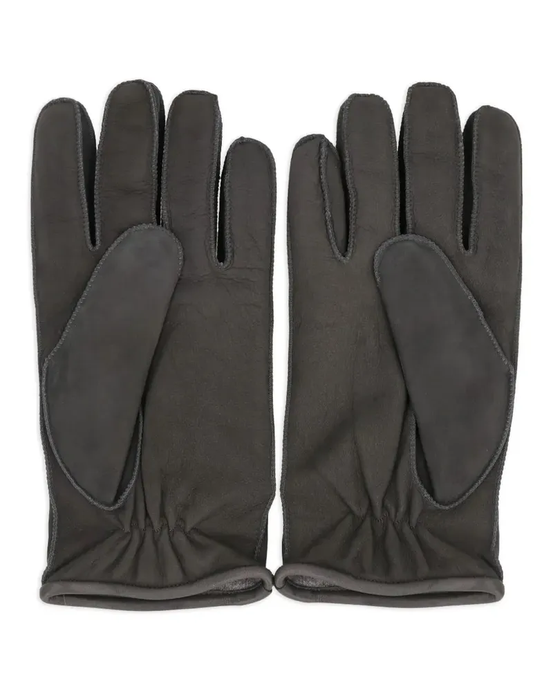 MOORER Halvard Handschuhe mit Ziernaht - Grau Grau