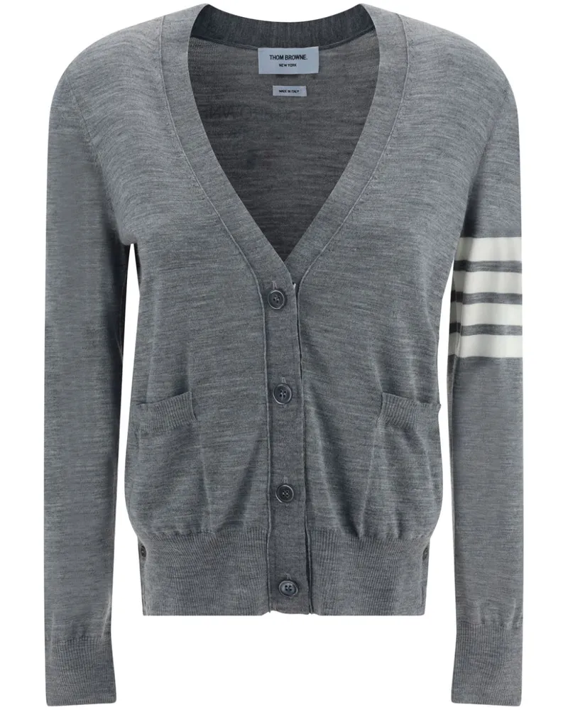 Thom Browne Cardigan mit Streifen - Grau Grau