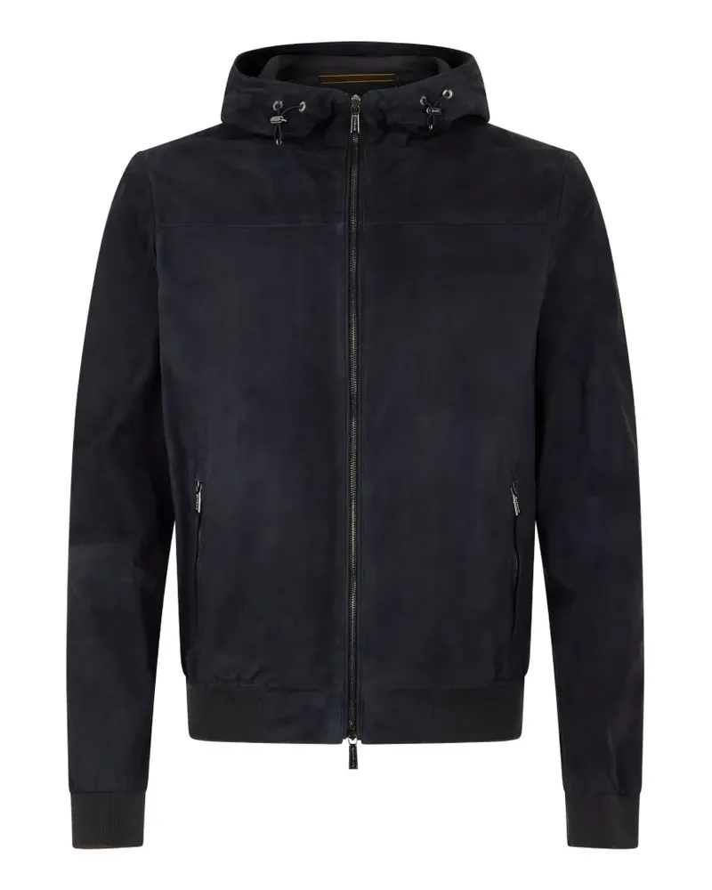 MOORER hooded bomber jacket - Blau Blau