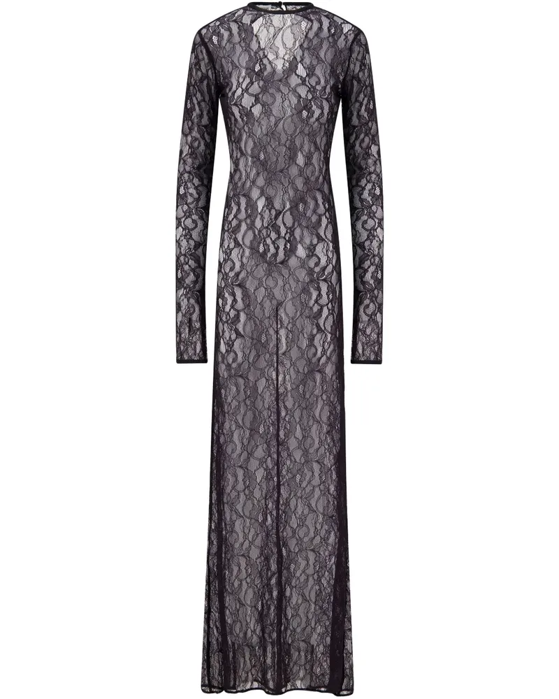 Laneus Maxikleid aus Chantilly-Spitze - Schwarz Schwarz