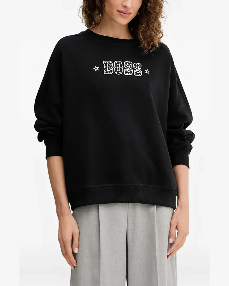 HUGO BOSS logo-detail sweatshirt - Schwarz Schwarz