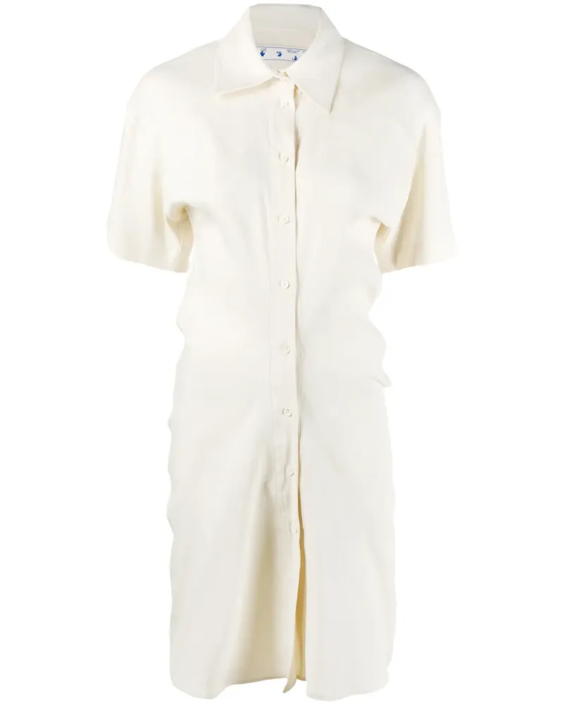 OFF-WHITE Gerafftes Hemdkleid - Nude Nude