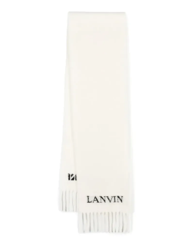 Lanvin Schal mit Intarsien-Logo - Nude Nude