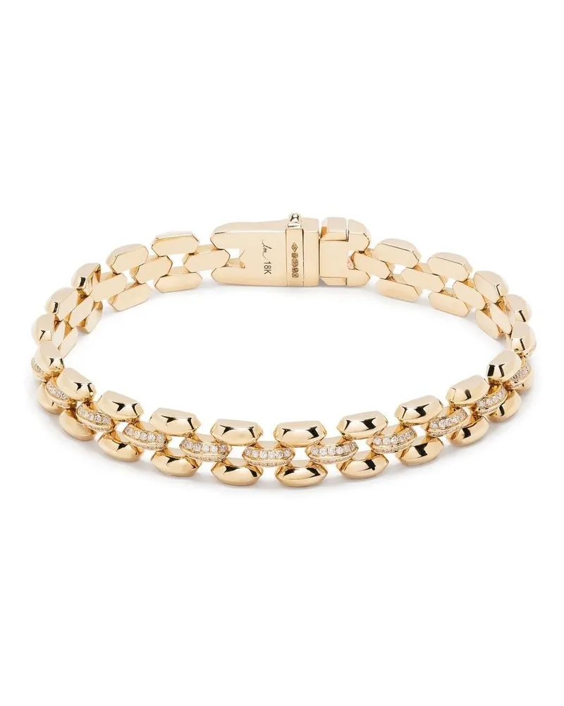 Lizzie Mandler 18kt Three Row Cleo Gelbgoldarmband