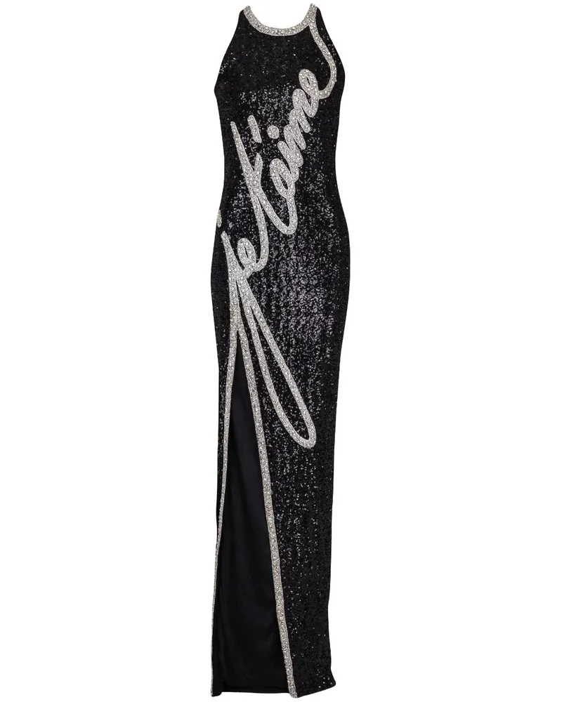Balmain Abendkleid mit Strassverzierung - Schwarz Schwarz
