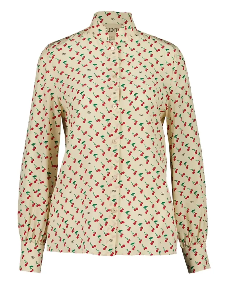 Valentino Garavani Hemd mit Kirschen-Print - Nude Nude