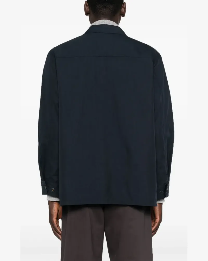 Universal Works Jungle Hemdjacke mit Knöpfen - Blau Blau