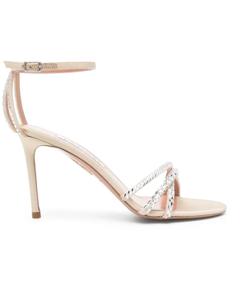 Aquazzura Sandalen mit Kristallen 90mm - Nude Nude