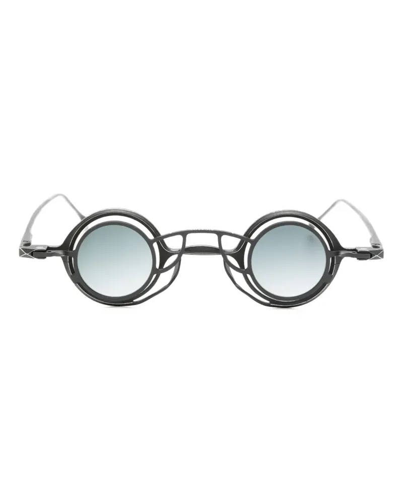 RIGARDS round-frame clip-on glasses - Schwarz Schwarz
