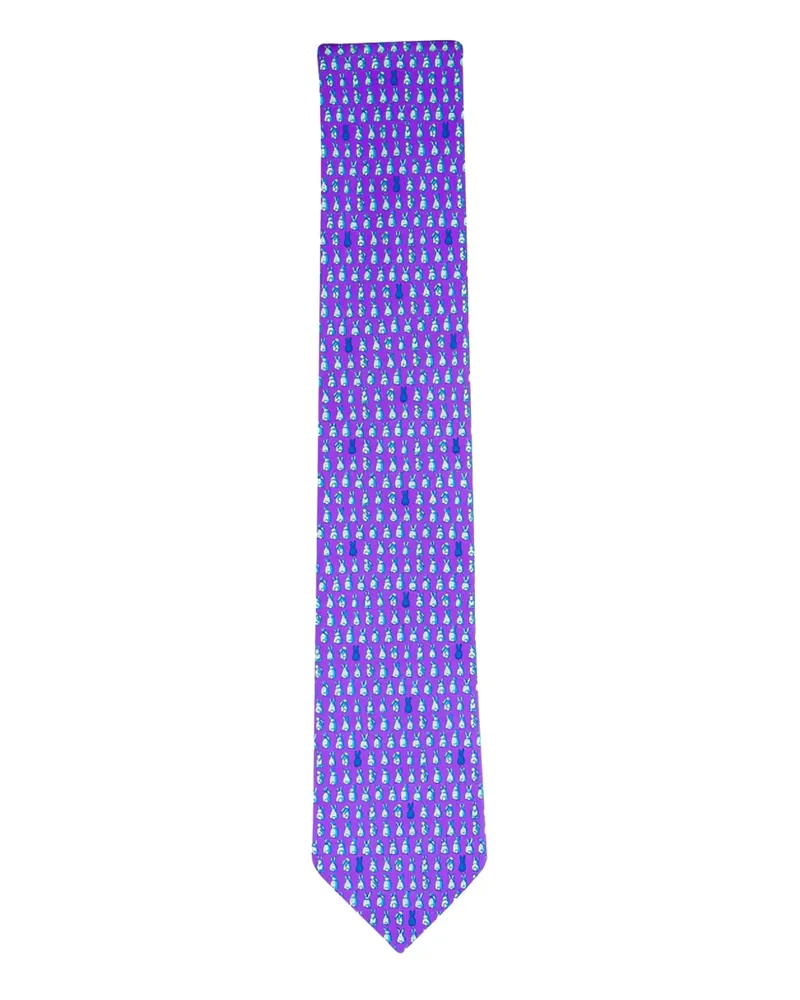 Ermenegildo Zegna patterned tie - Violett Violett