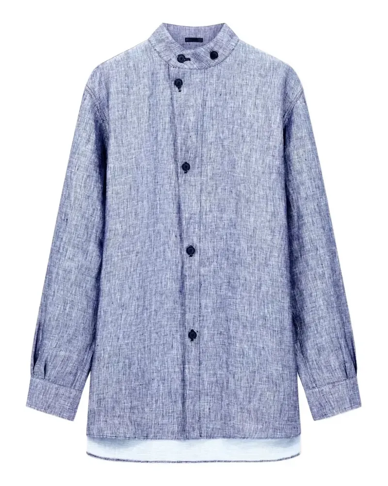 Giorgio Armani Asymmetrisches Hemd - Blau Blau