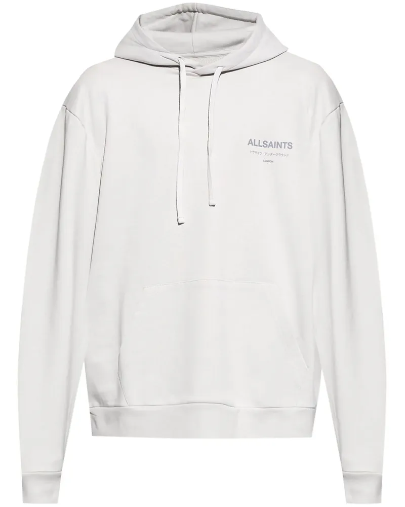 AllSaints Underground Hoodie aus Bio-Baumwolle - Grau Grau