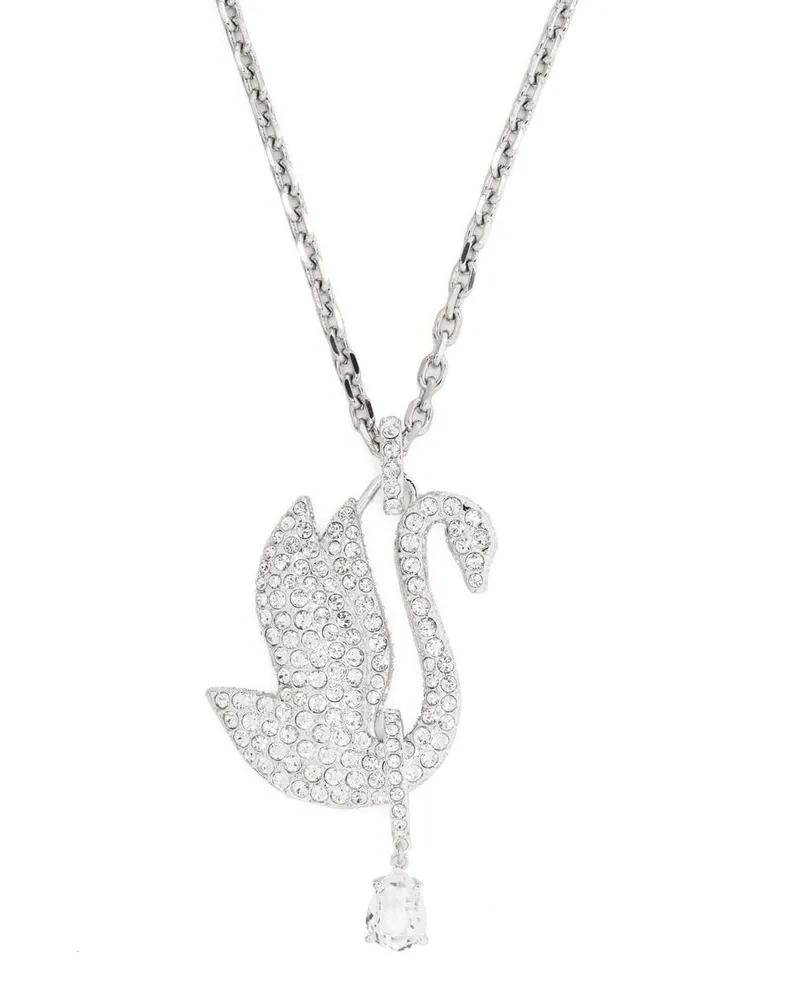 Swarovski Halskette mit Schwananhänger - Silber Silber