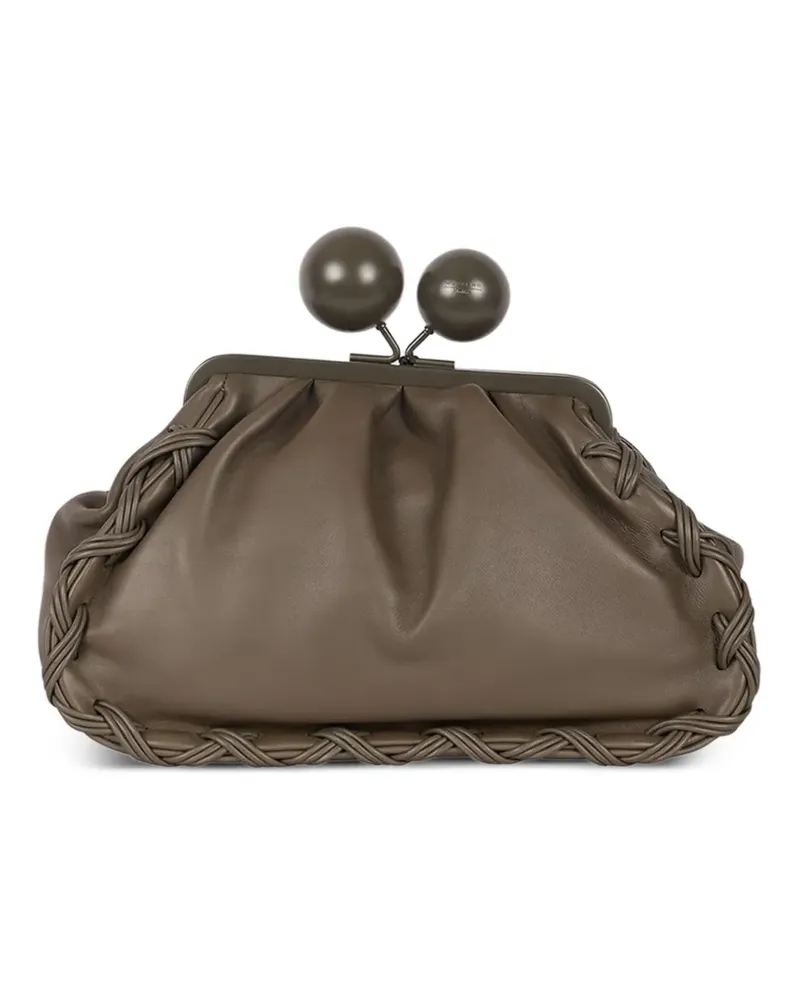 Max Mara Medium Pasticciono braided detail kiss-lock clutch bag - Grün Grün