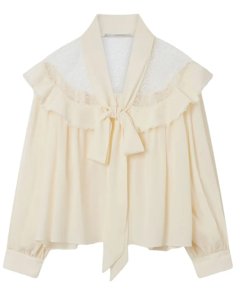 Stella McCartney Hemd mit Schleifenkragen - 9500 NATURAL 9500