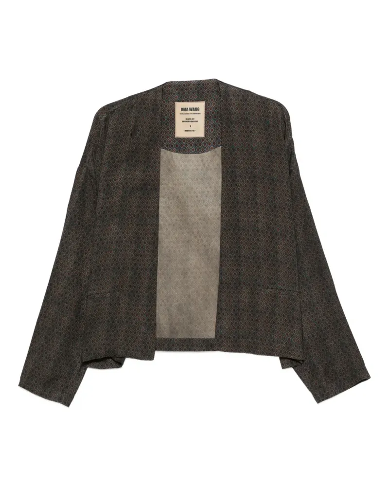 Uma Wang Klarke geometric-pattern jacket - Braun Braun