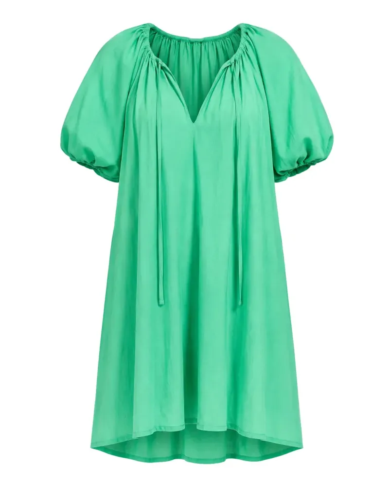 Seafolly Australia Gerafftes Kleid mit Puffärmeln - Grün Grün