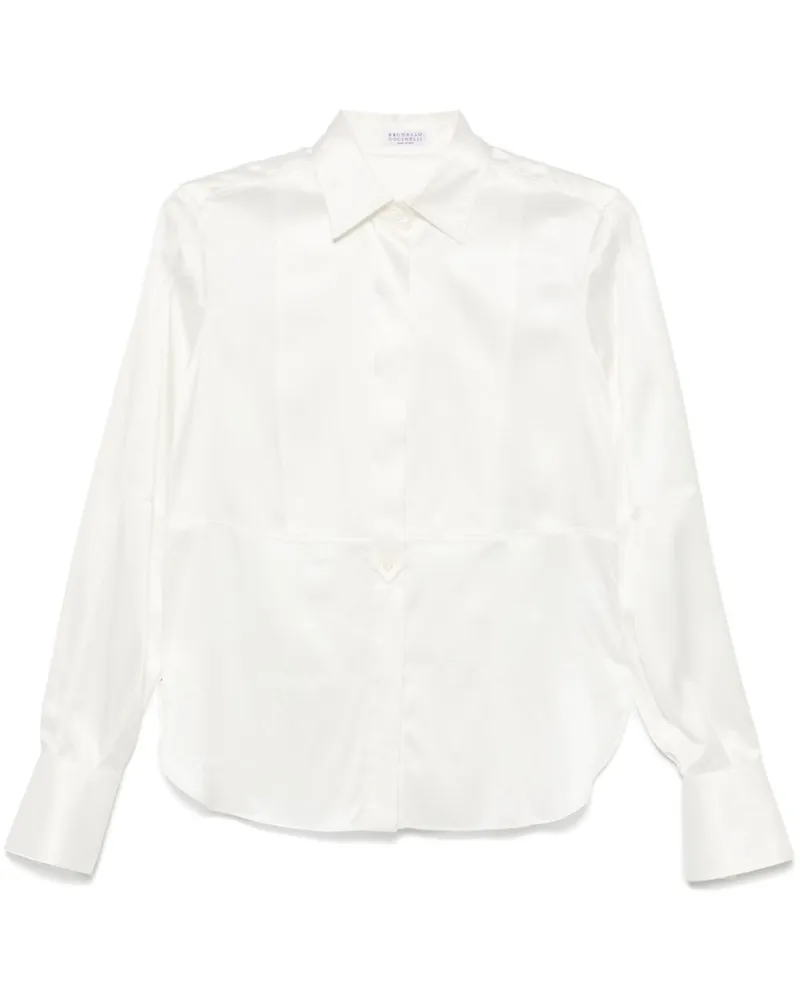 Brunello Cucinelli Hemd aus Satin - Nude Nude