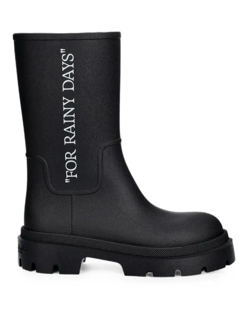 OFF-WHITE Reboot slogan-print chunky-sole boots - Schwarz Schwarz