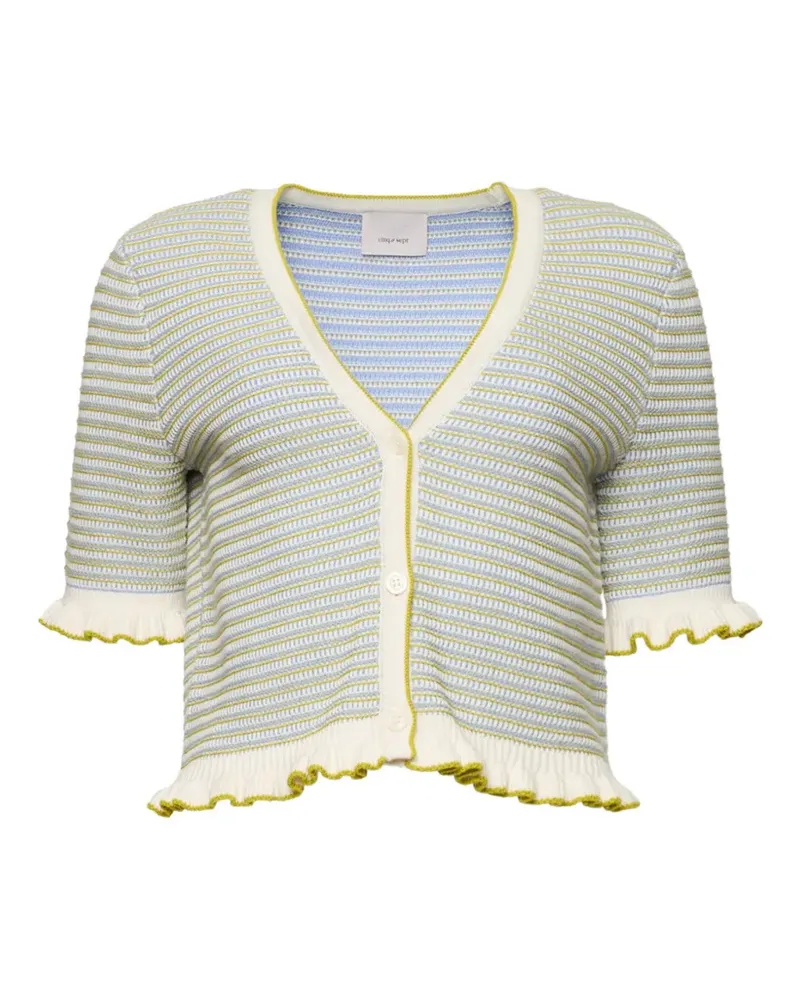Cinq à Sept Clem ruffled cardigan - Blau Blau