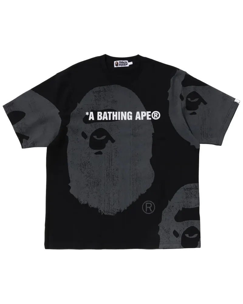 BAPE T-Shirt mit Logo-Print Schwarz