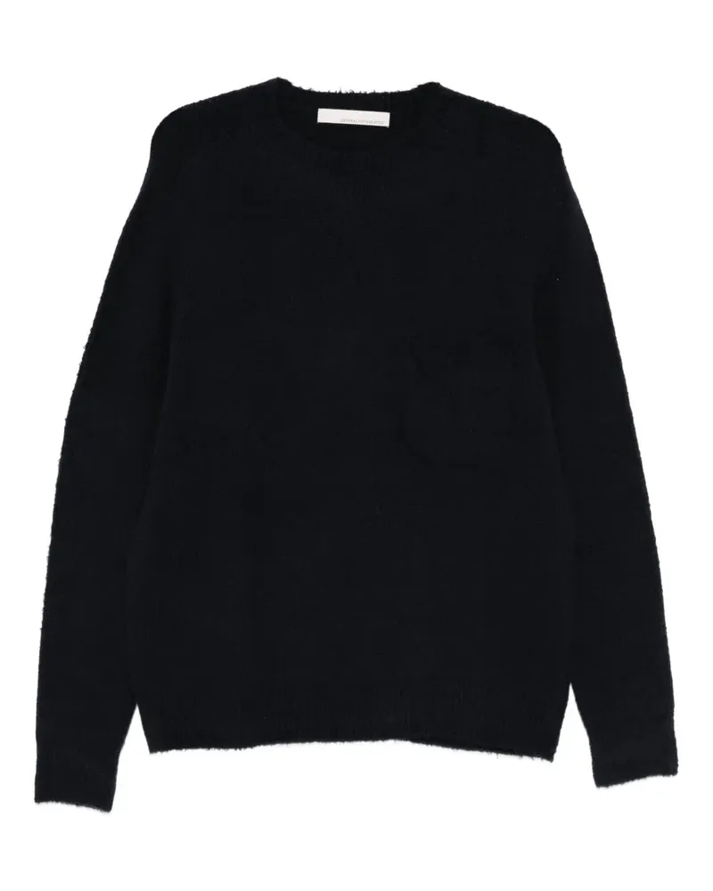 Original Vintage Style Welby Pullover mit rundem Ausschnitt - BLU BLUE Blu