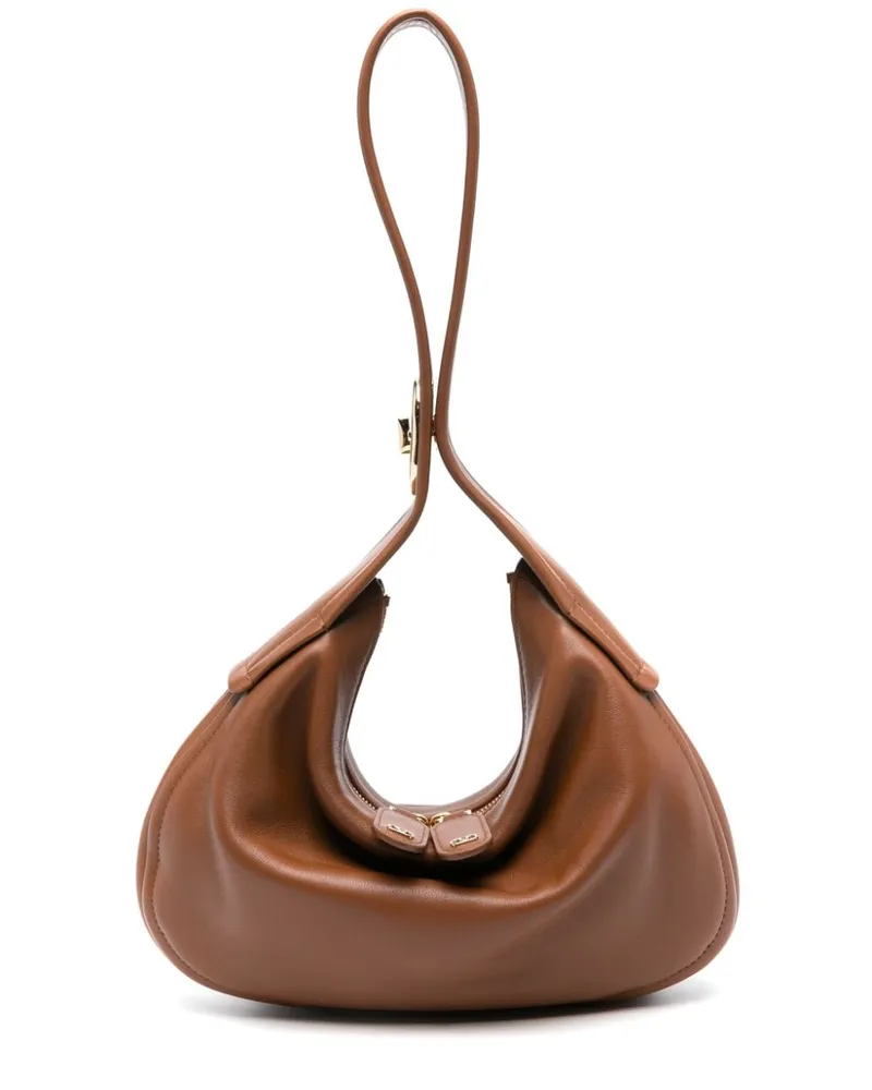 Valentino Garavani VLogo Schultertasche - Braun Braun