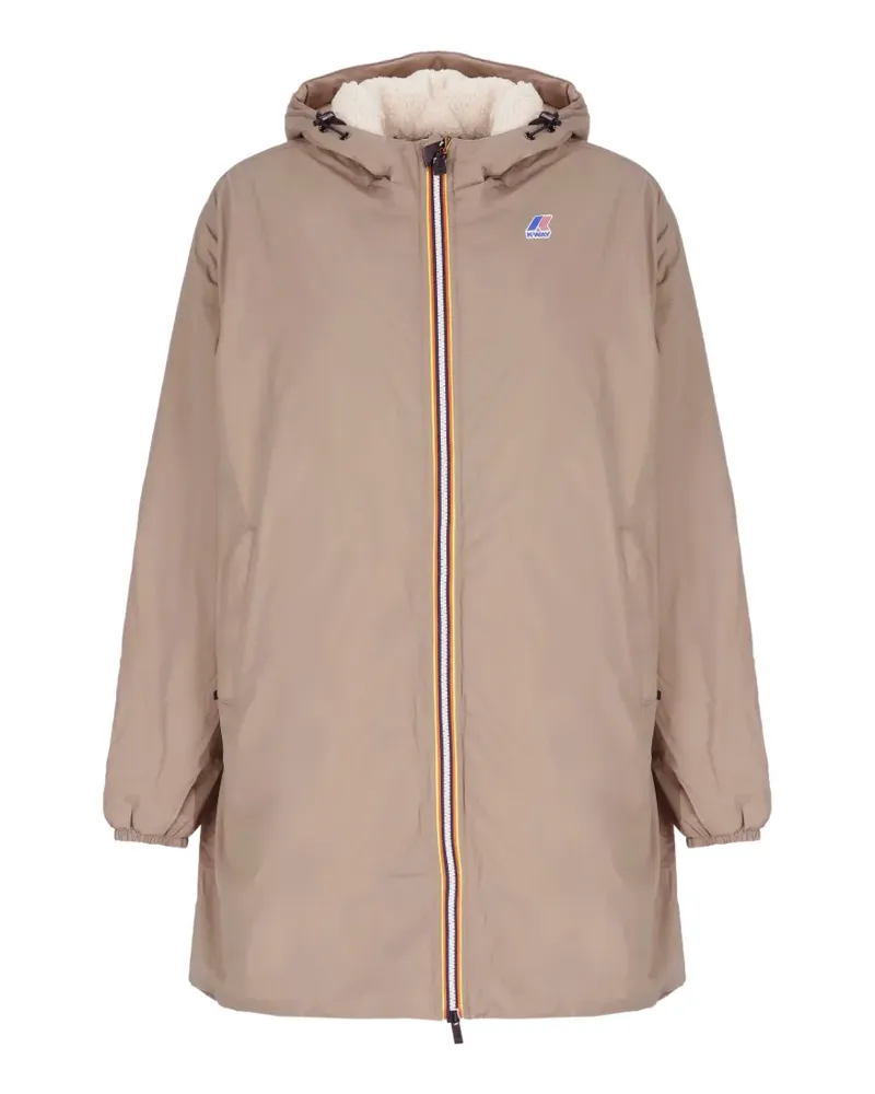 K-Way Kapuzenmantel mit Reißverschluss - Nude Nude