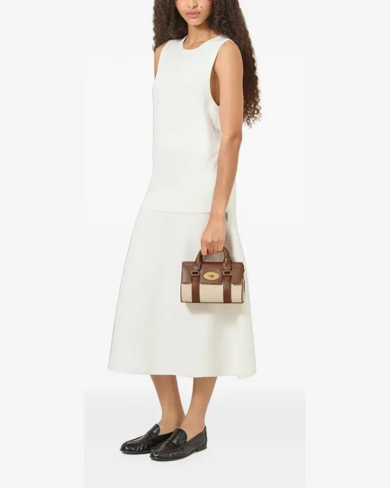 Mulberry mini Bayswater raffia shoulder bag - Nude Nude
