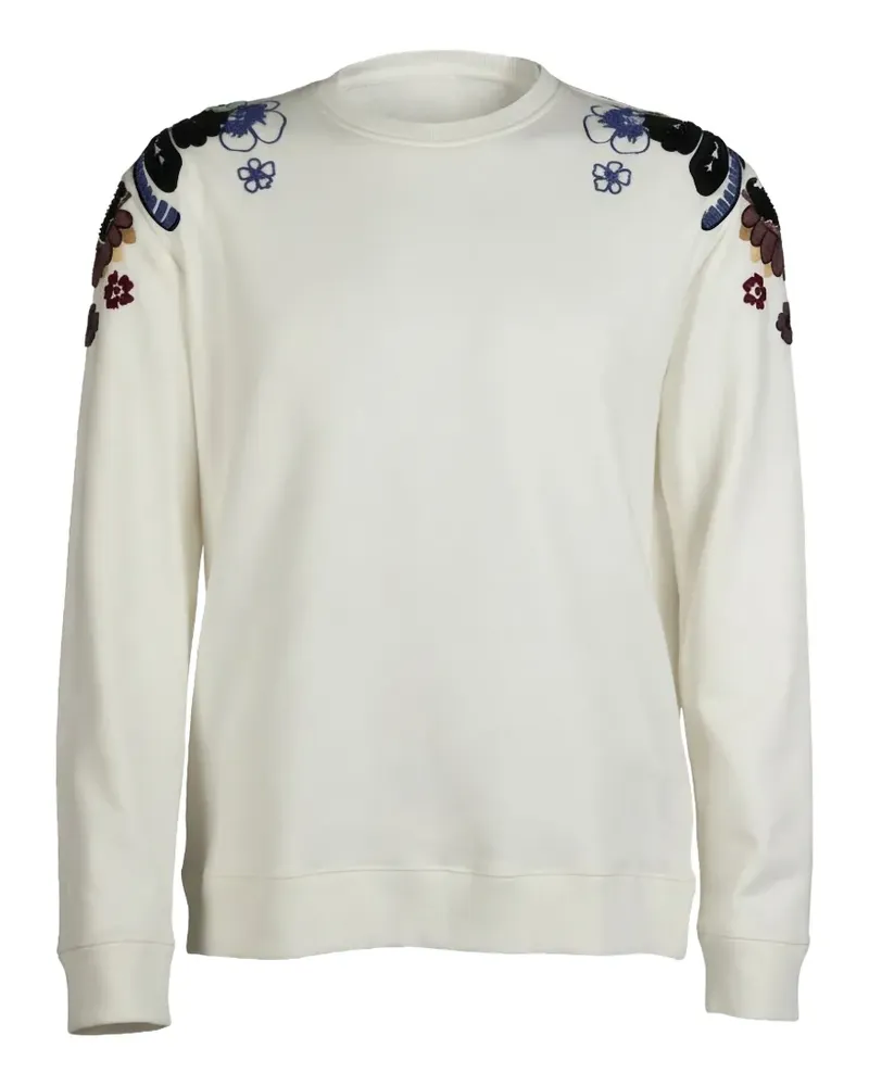 Valentino Garavani floral-embellished sweatshirt - Weiß Weiß