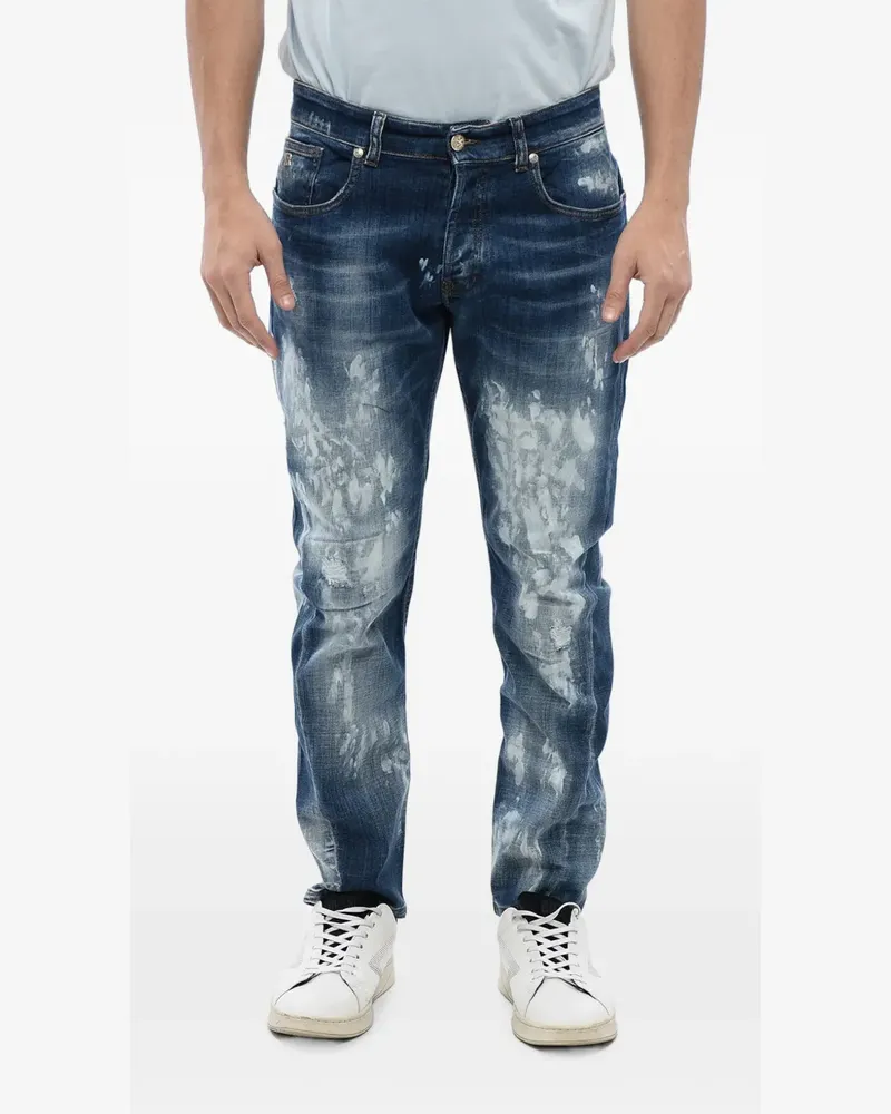 John Richmond Mick bleached-effect jeans - Blau Blau