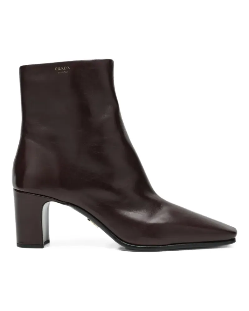 Prada Stiefeletten aus Leder - Braun Braun