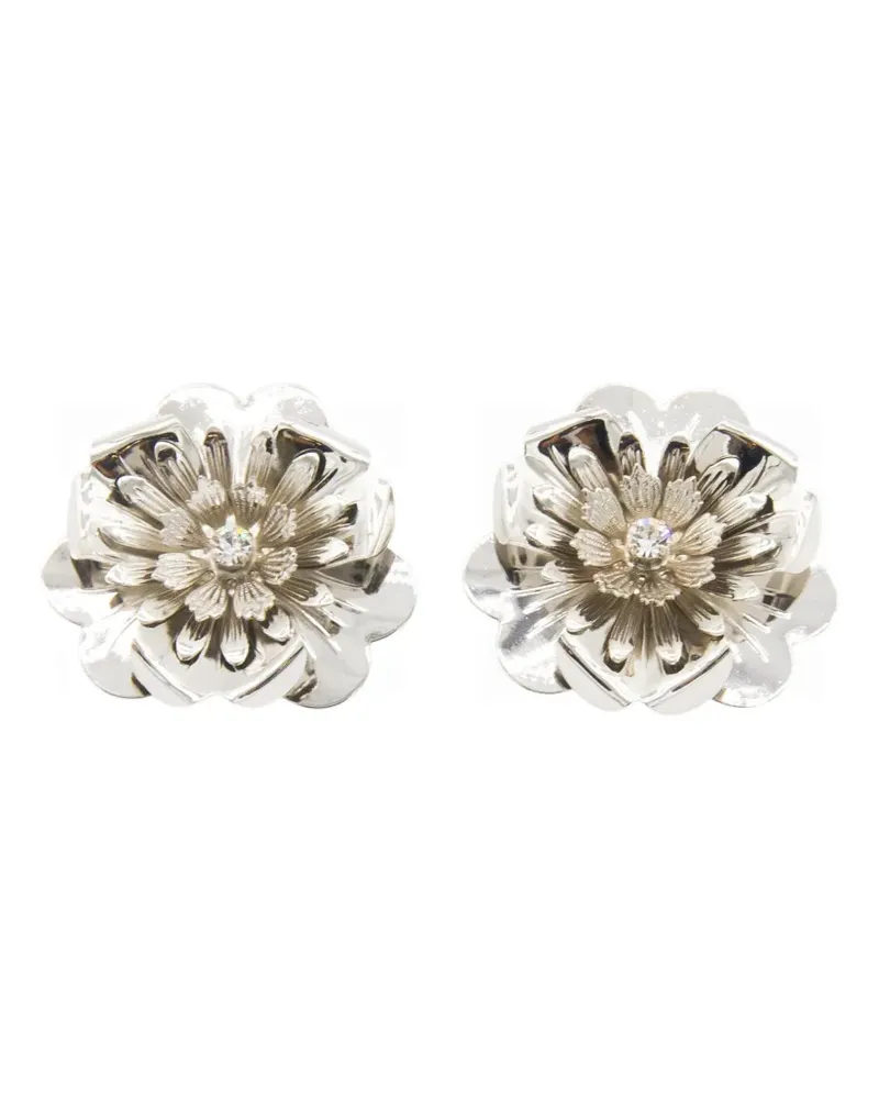 Blumarine Ohrringe mit Blumenverzierung - Silber Silber