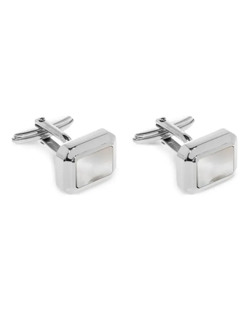 Lanvin Polierte Manschettenknöpfe - 6 PLATINUM PLATED BLUE 6
