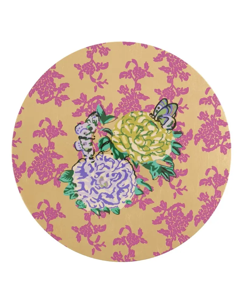 Lisa Corti Tischset mit Blumen-Print - Gold Gold