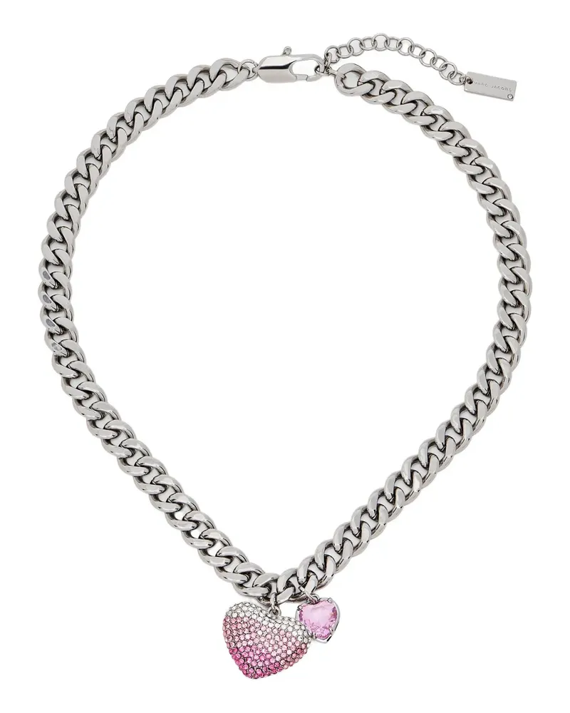 Marc Jacobs The Pave Ballon Heart Halskette - Silber Silber